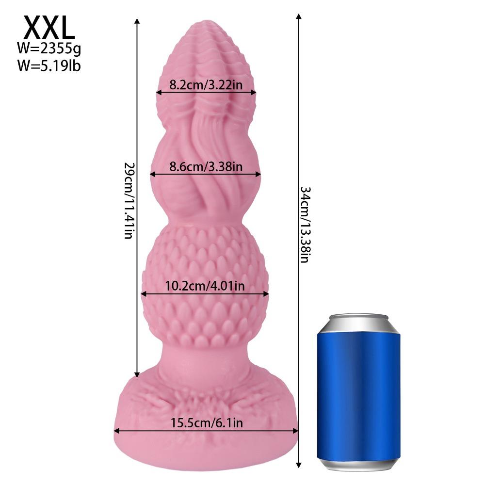 Extra Large Alien-Shaped Anal Plug - Liquid Silicone SM Sex Toy for Men & Women, Ergonomic Posterior Pleasure Device