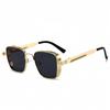 New Square Small Frame Sunglasses Fashionable Men Retro Steampunk Eyeglasses UV400 Driving Sunshade