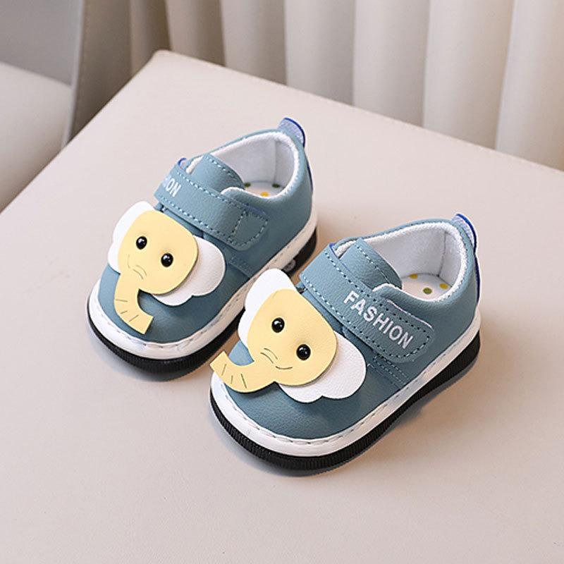 

Spring/Autumn Soft-Soled Shoes for Boys and Girls 0-1-2 Years Old, Infant Walking Shoes, Cartoon Squeaky Shoes. 20 синій