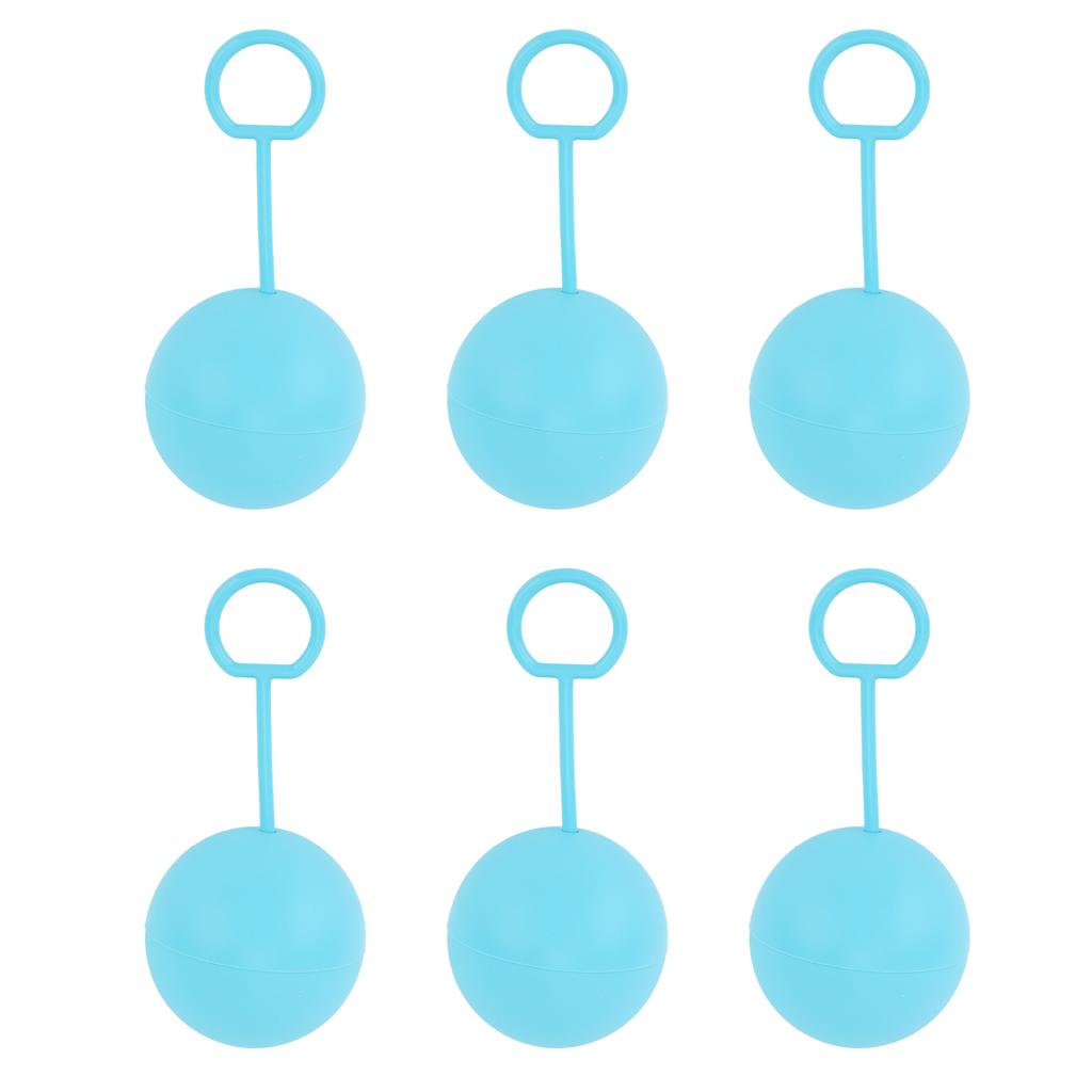 6PCS Reusable Water Balloons with Carrying Ring Silicone Quick Fill Self Sealing Summer Water Splash Ball Toys for