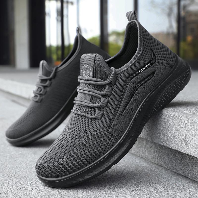 Men's Shoes Sports Shoes Summer Breathable Casual and Comfortable Single Shoes Korean Style Fashionable Soft Sole and No Tired Feet Running Shoes