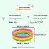 60cm Children's Inflatable Rainbow Water Pool - PVC, Fluorescent, 3-Ring Design