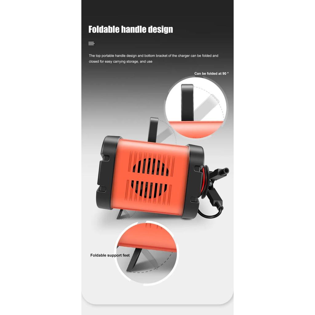 7-Segment 10A/5A/6A Car Motorcycle Charger 12V/24V Smart Charger Lithium AGM GEL Lead-Acid LiFePO4 Battery Charger for Car