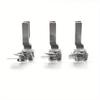 1pc Lower Folded Edge Presser Foot 3 Sizes Stainless Steel Flat Seamer Rolled Hem Machine Zipper Presser Foot General Sewing Machine