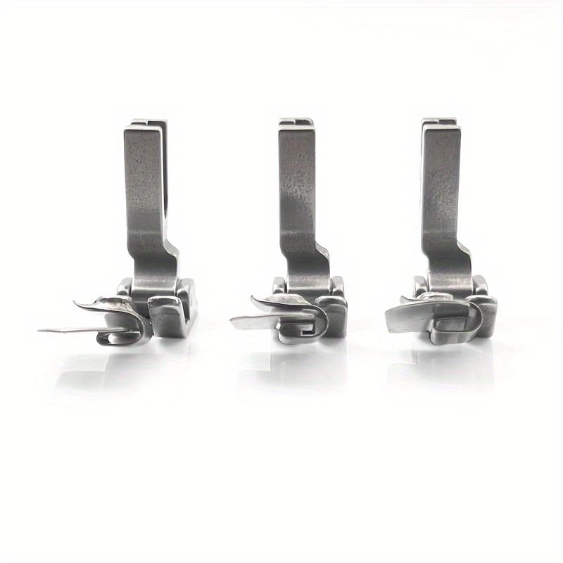 1pc Lower Folded Edge Presser Foot 3 Sizes Stainless Steel Flat Seamer Rolled Hem Machine Zipper Presser Foot General Sewing Machine