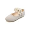 Neue einfarbige Mädchen Strass Schleife flache Schuhe Kinder Ballerinas Koreanischer Stil Lederschuhe Mädchen Tanzschuhe