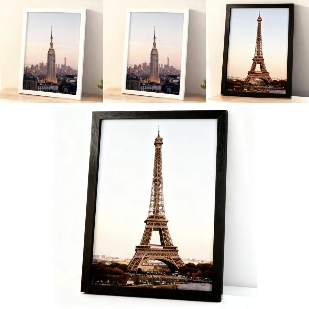 Modern Minimalist Photo Frame With Handmade Wood Finish For Living Room Wall Decor