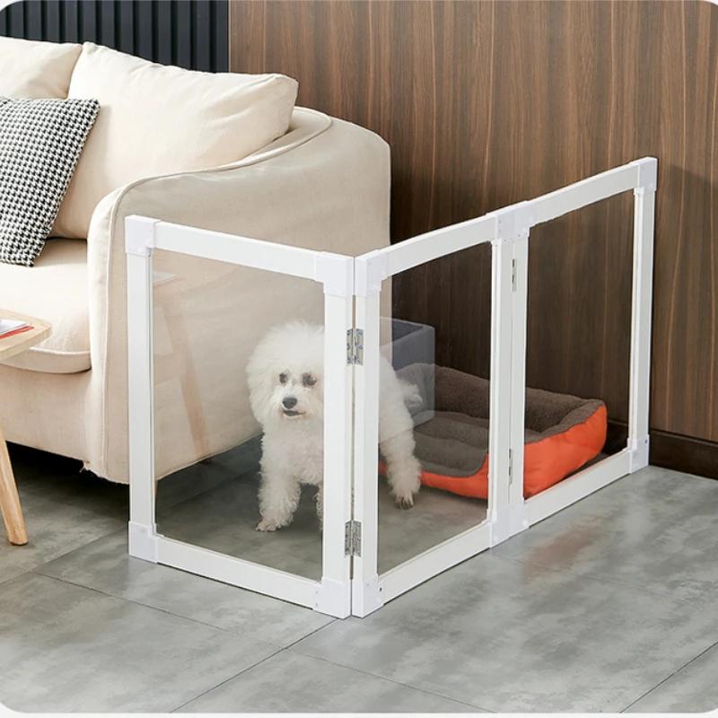 Acryl-Haustierauslauf mit Tür Transparenter Hundezaun für Kleine Mittlere Hunde Katzenbarriere Tor Modulares Isolationsgehege für Welpen