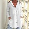 Ice Silk Long Sleeve Shirt With Splicing Design For Casual Fall Wear