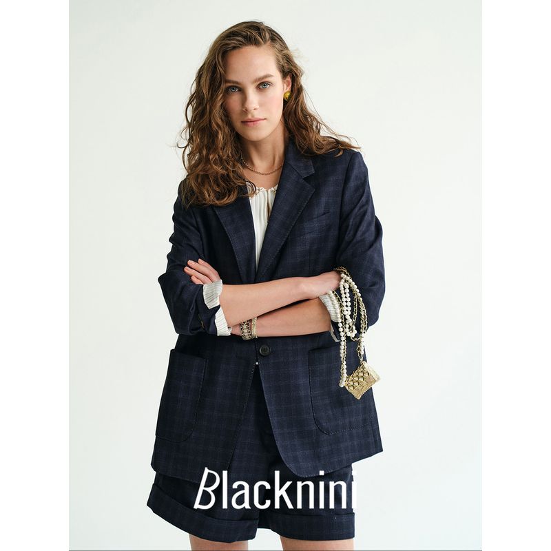 Blacknini Yin Waffle Set Piece Dyeing Mernu Wool Factory Brand Suit/Shorts