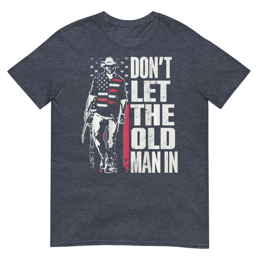 Lass den alten Unisex nicht in der Vintage-amerikanischen Flagge (Auf der Rückseite) T-Shirt