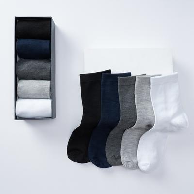 Baumwoll Herrensocken Herbst und Winter Mittelhohe Socken Schweißabsorbierende Atmungsaktive Baumwollsocken Vier Jahreszeiten Sportsocken