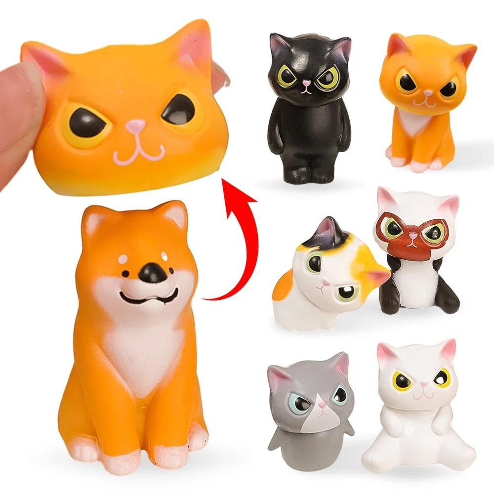 6 Masquerade Cat Animal Posing As A Costume Head Suit Dressed Shiba Inu Guinea Pig Hand Creative Cartoon Decoration Toys