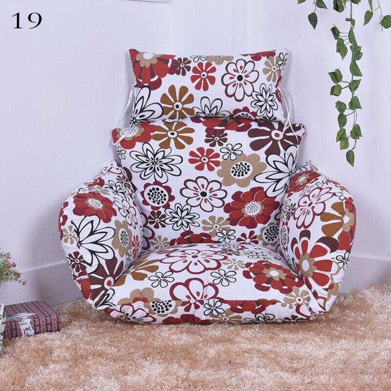 Hanging Swing Egg Chair Cushion Cover Patio Large Round Papasan Pad Detachable Garden Lounger Cushion Cover  (No Filling)