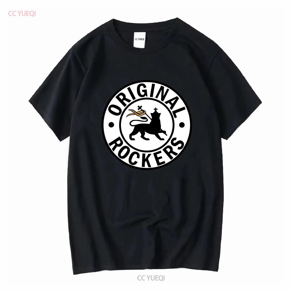 Original Rockers Old School Reggae T Shirt Grey long or short sleeves vintage Washed Versatile Top For Everyday Wear