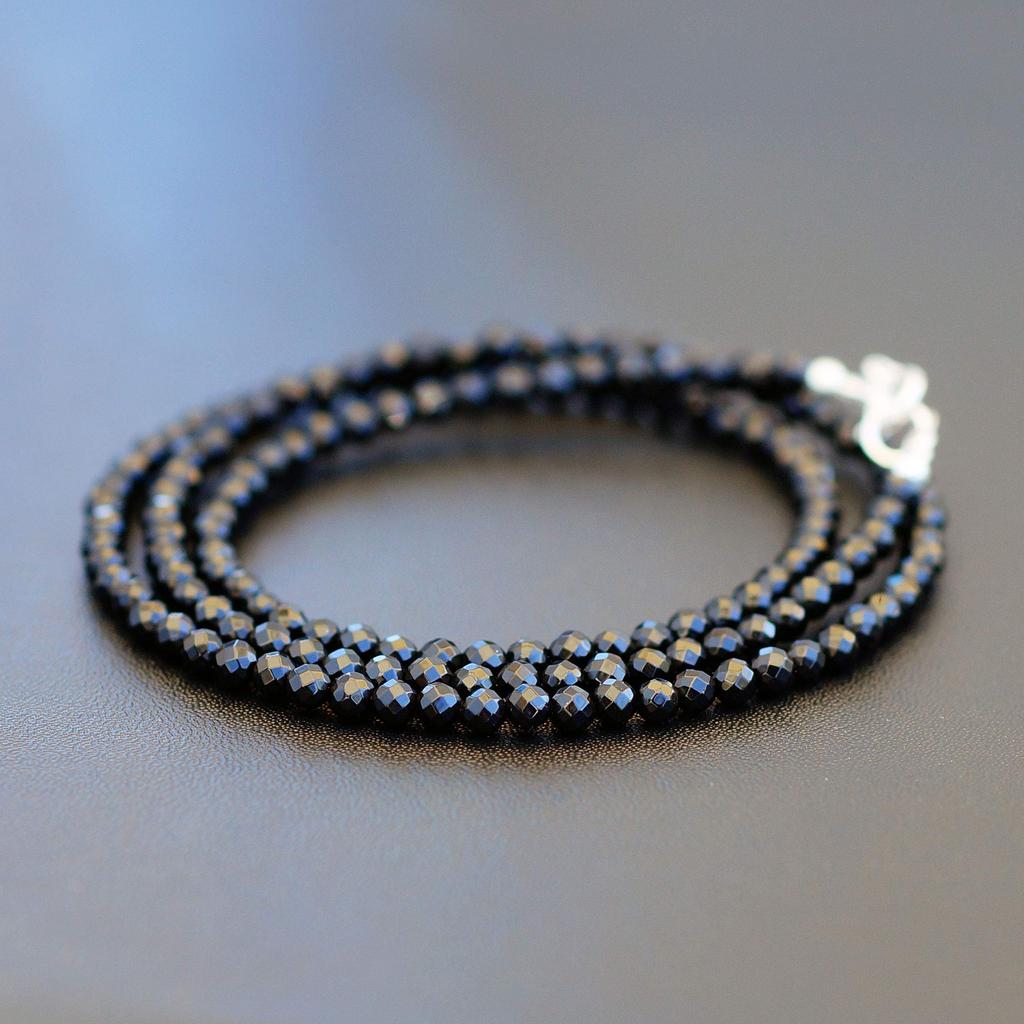 Name Accessories Necklace Choker [2PIECES] pe1511-Onyx-45 [Brand (Onyx - 45cm)]