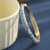 Gold Plated Enamel Bangle Bracelet Retro Light Luxury Flower Enamel Bangle  Traditional Chinese