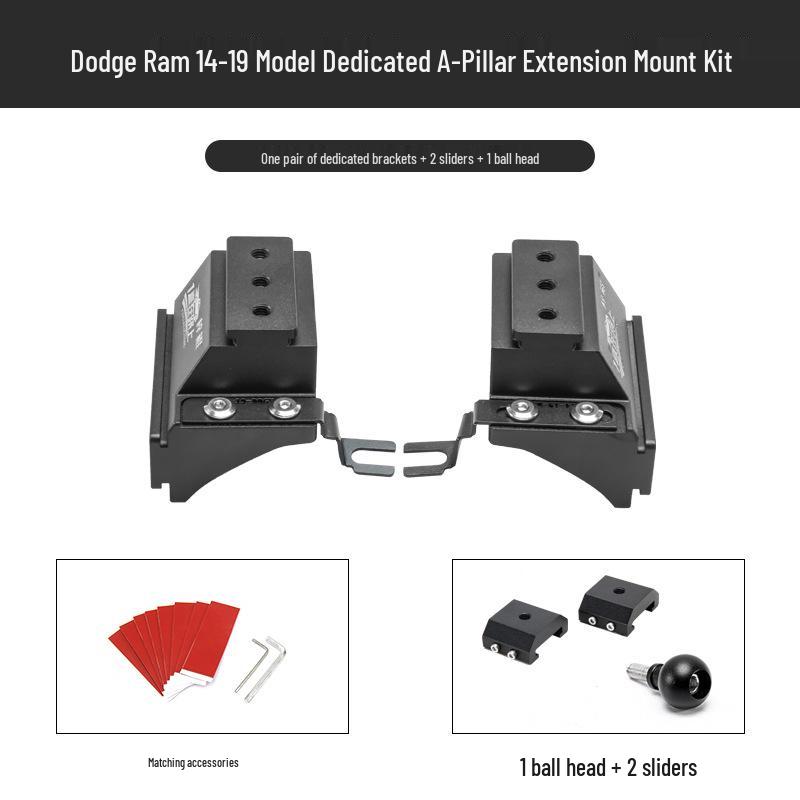 LED Spotlight A-Pillar Bracket Quick Release for 14-19 Dodge Ram