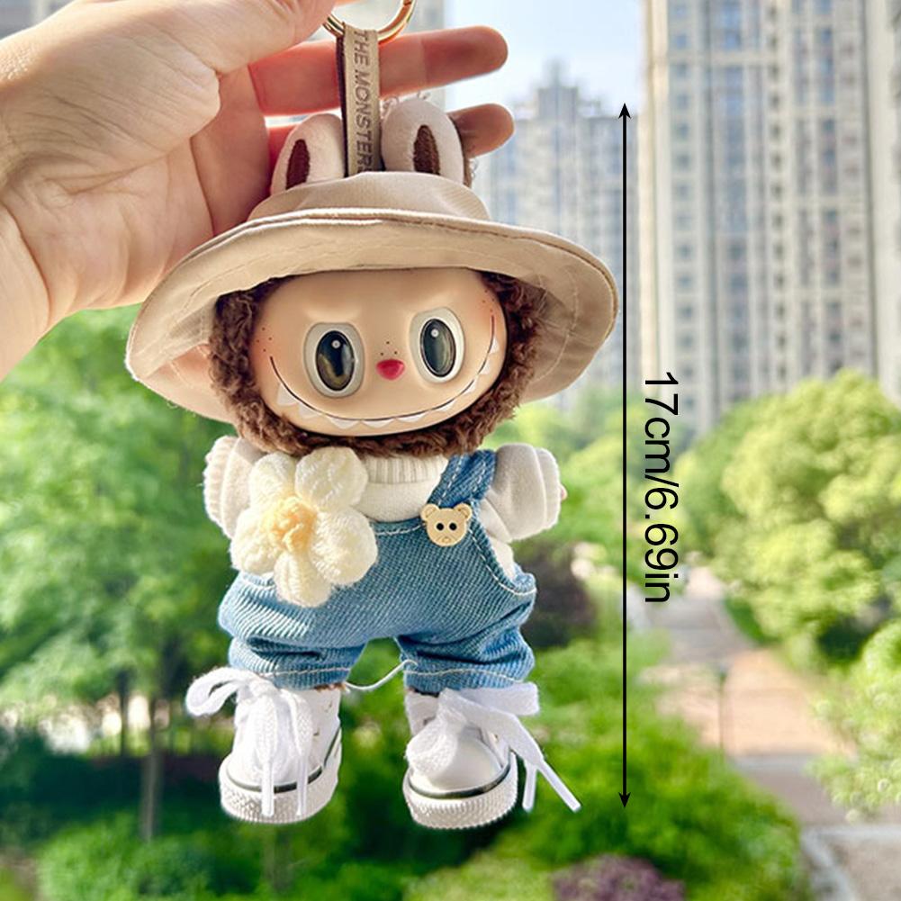 Doll Hat for 17cm Labubu Color Match Hat Kawaii Cute Doll Accessories Kids Girls Toys