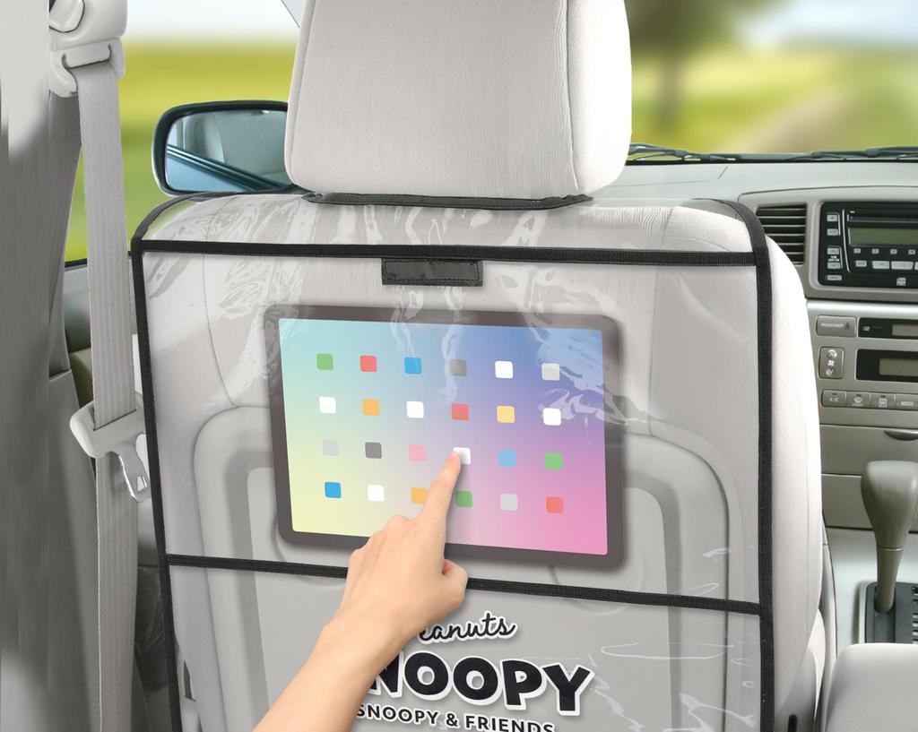 Meiho SNOOPY Rear Seat Kick Guard Seatback Pocket Clear SN2443