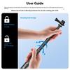 1.2M Carbon Fiber 5-Position Retractable Selfie Stick Monopod Extendable With 1/4 Screw For Insta360 Osmo Action Action Camera