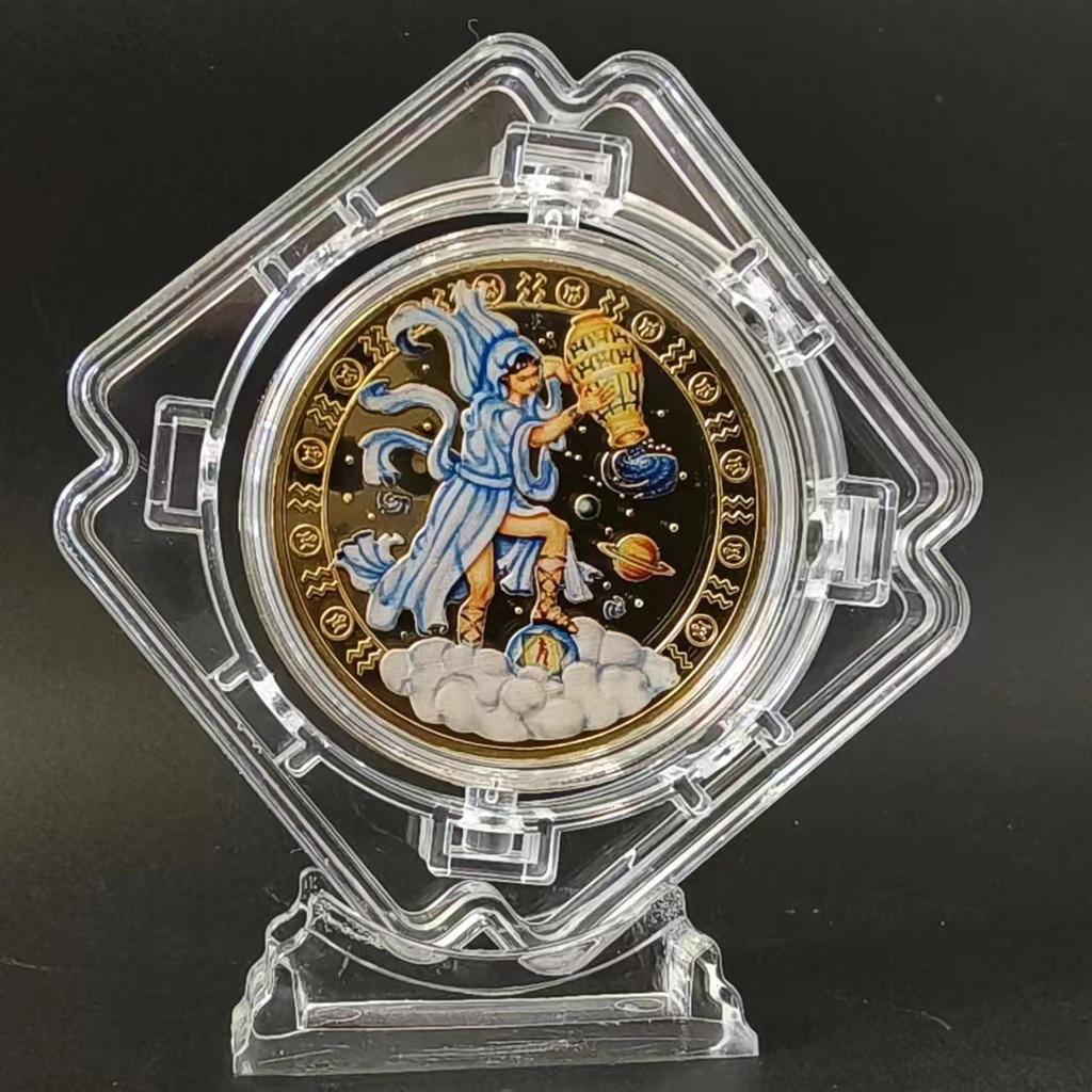 Gold-Plated Scorpio, Gemini, and Libra Zodiac Medallion Set