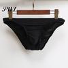 Solid Color Briefs Men Summer 3D U-convex Low-rise Underwear Thin Panties Three-dimensional Pouch Moisture-wicking