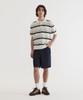 COVERNAT Multi-Stripe Half Knit Ivory