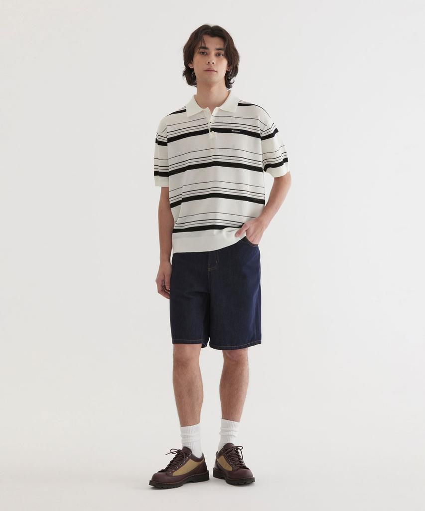 COVERNAT Multi-Stripe Half Knit Ivory