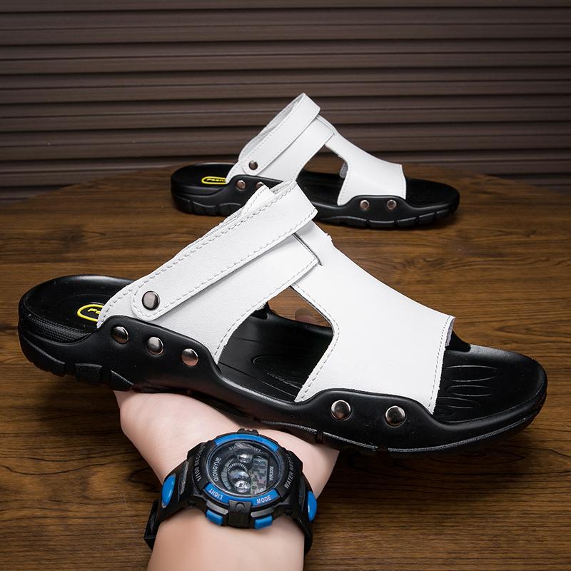 Nová Pánská Móda Dva Způsoby Nošení Neformální Sandály a Pantofle Značkové Letní Jednoduché Venkovní Pohodlné Protiskluzové Plážové Pantofle