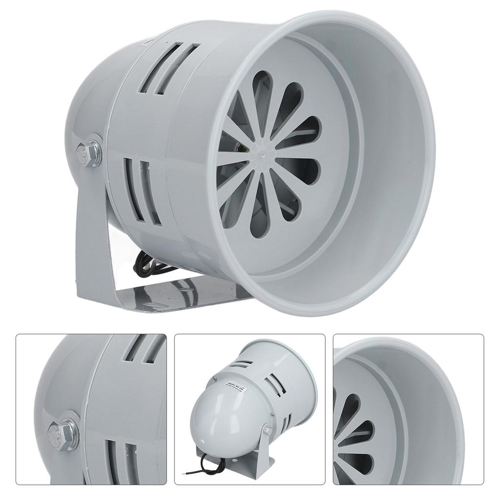Plastic Motor Alarm High Sound Adjustable Base Install Easily High Strength Vintage Siren Horn for Schools AC 200‑240V