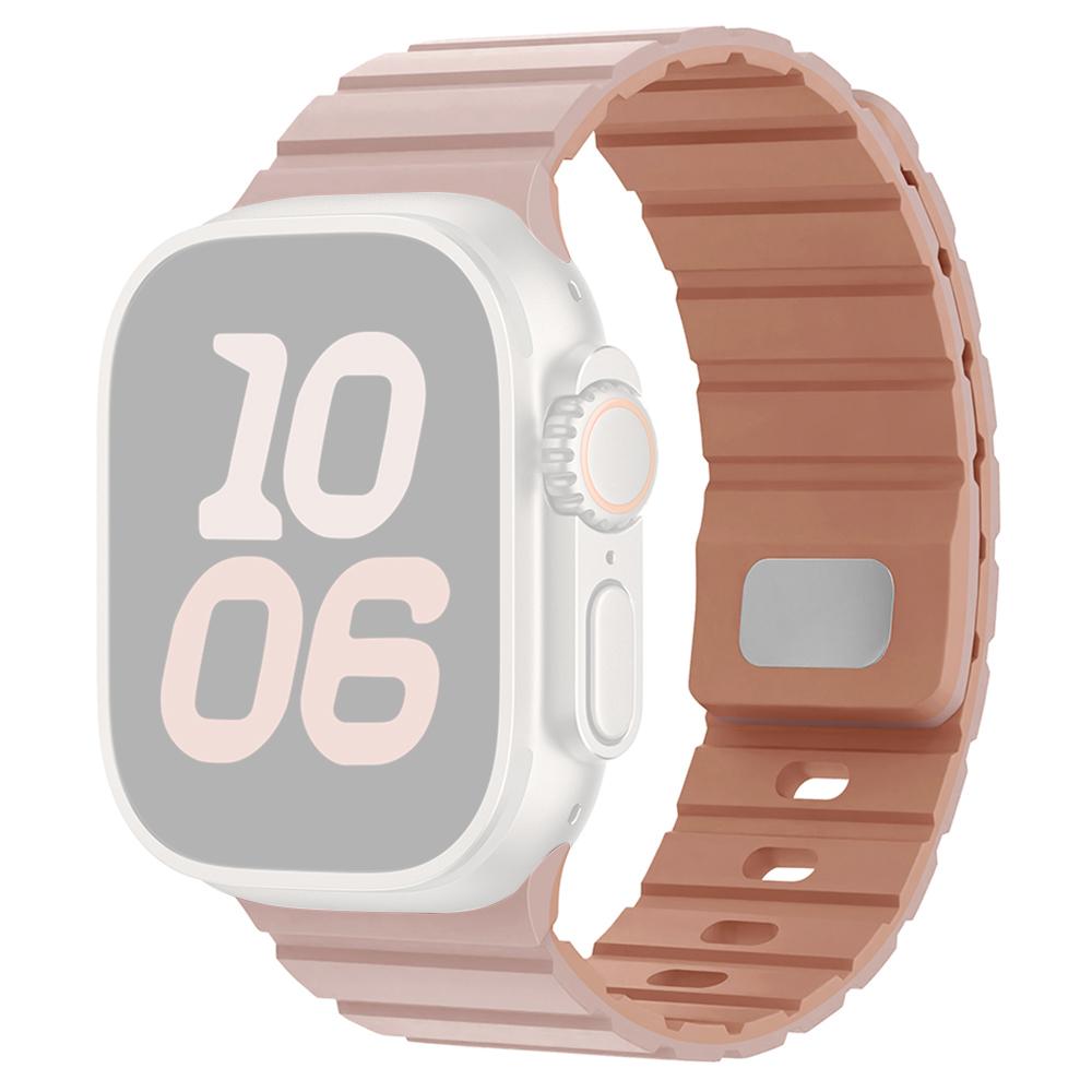 Silicone Band for Apple Watch Series 11 10 42mm/9 8 7 41mm/SE3 SE2 SE 6 5 4 40mm/3 2 1 38mm Magnetic Quick Release Strap