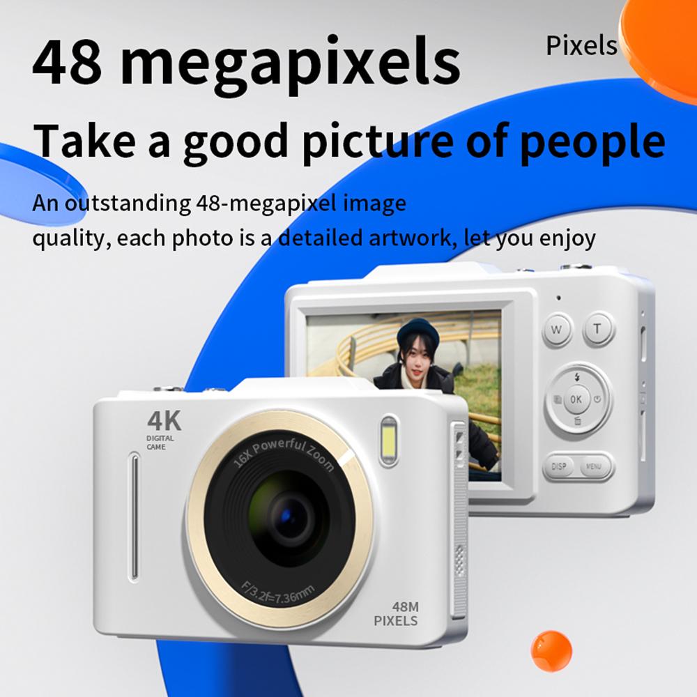 Ψηφιακή κάμερα 4K Ψηφιακή βιντεοκάμερα 48MP Φωτογραφία 2,8 ιντσών Οθόνη 16X Ψηφιακό ζουμ AF Αυτόματη εστίαση