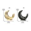 Curved Moon Metal Snacks Platter Dishwasher Safe Surfaces Ornamental Kitchenwares For Candy Appetizers Home Decoration