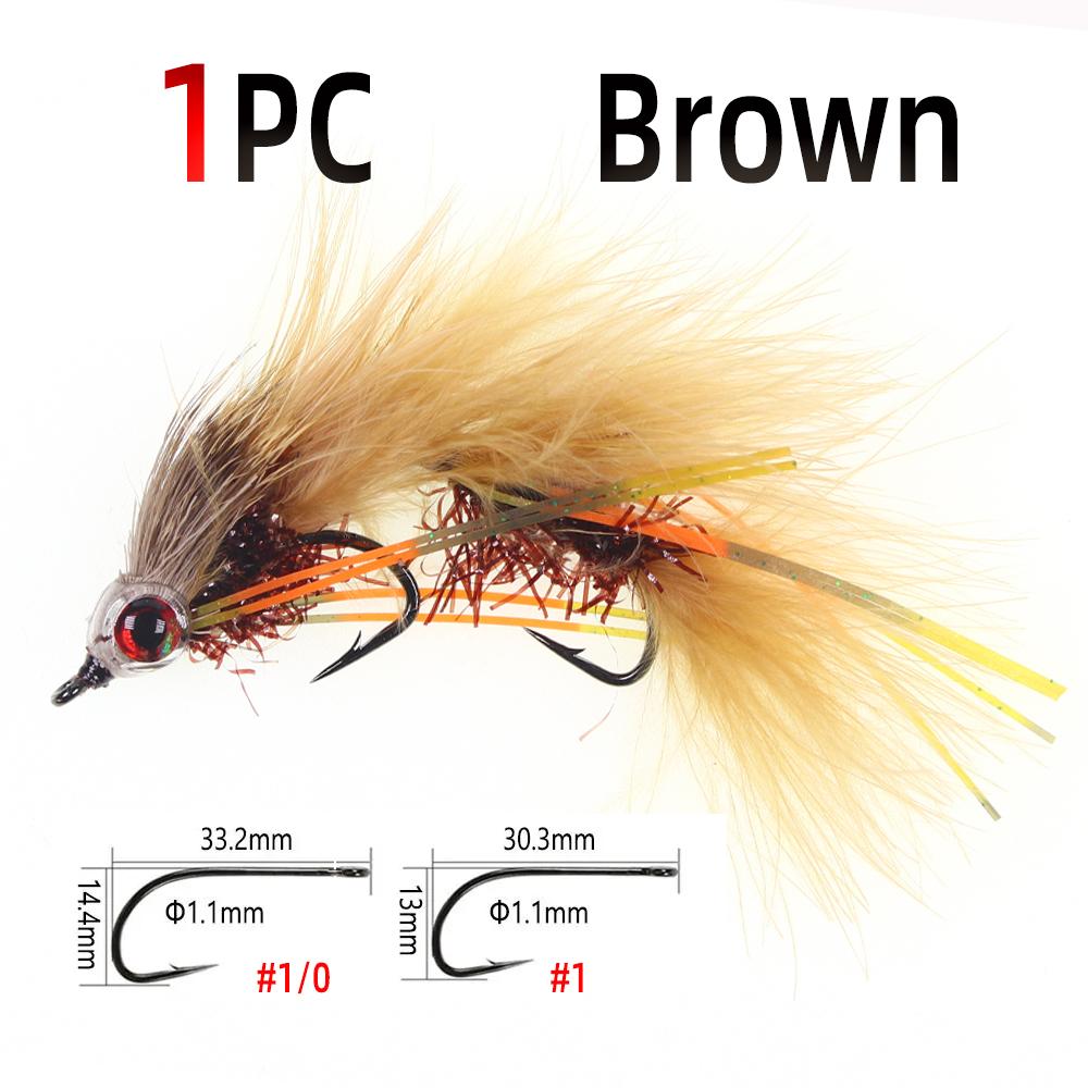 1/4pcs 3D Lifelike Eyes Transparent Fish Mask Articulated Fish Streamers Fly Artificial Bait Fish Pike Muskie Bass Trout Fishing