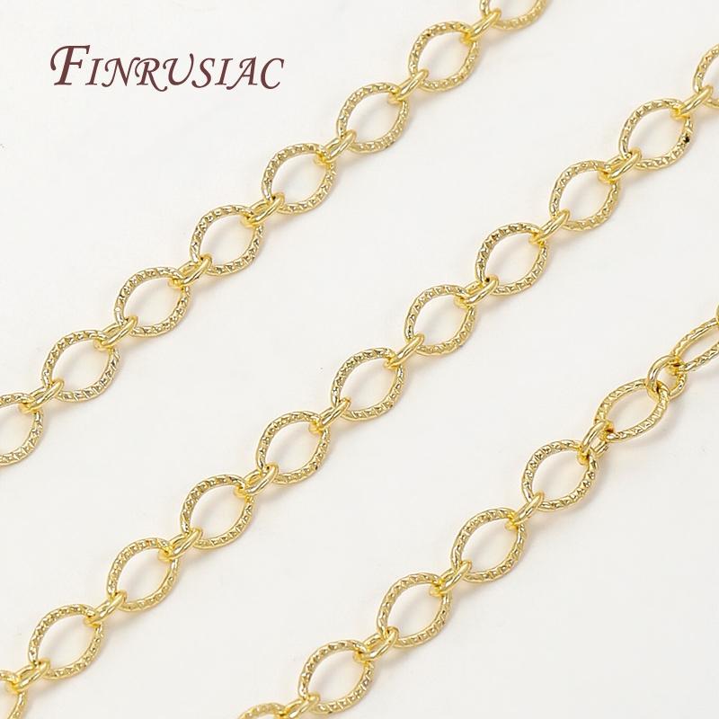 18K Gold Plated Metal Chain For Needlework,Chains For Jewelry DIY Necklaces Bracelets Making Accessories,Chain Fittings