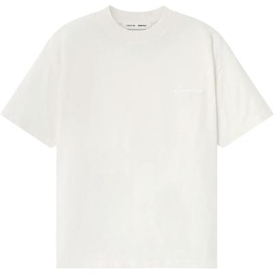 Embroidered Essential Tee Ivory Men Tops Cream 125HO254282F