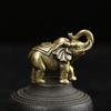 Mini Blessed Elephan Miniatures Retro Copper Animal Sculpture Lucky Elephant Statue  Office