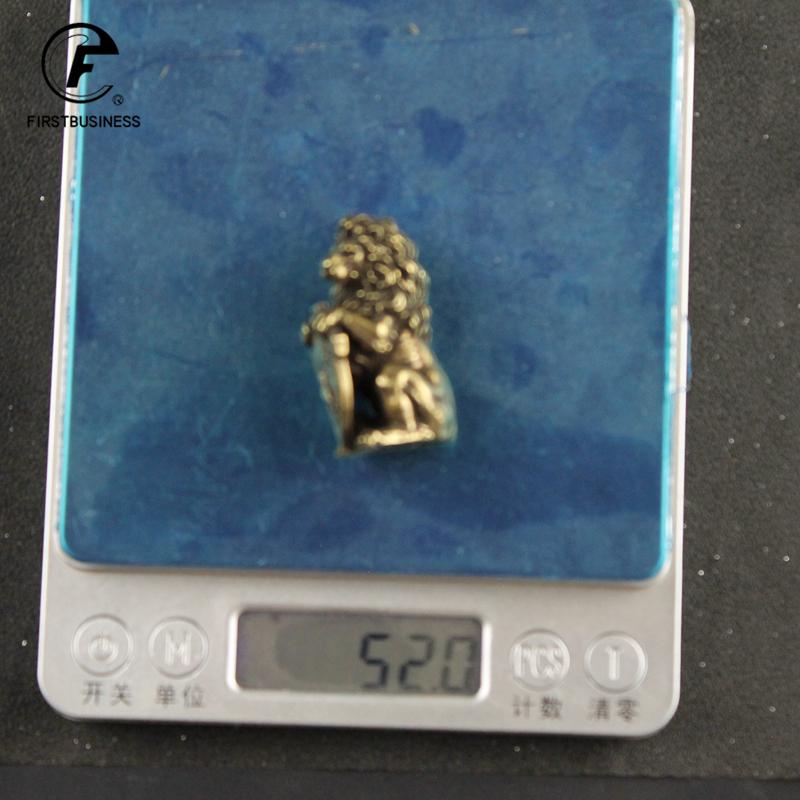 Античный бронзовый приветственный щит Статуя Короля Льва Домашние Фэн-шуй Украшения Счастливый медный лев Миниатюрные фигурки Настольные украшения