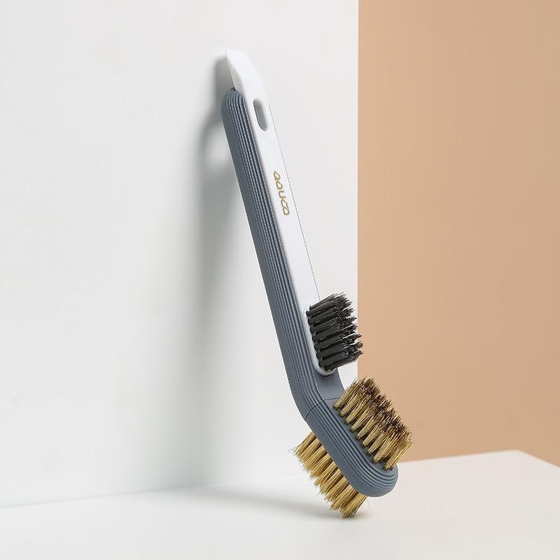 

Щетка для удаления жира с кухни три в одном Щетка для чистки кухонной плиты со скребком Газовая плита Вытяжка белый/серый