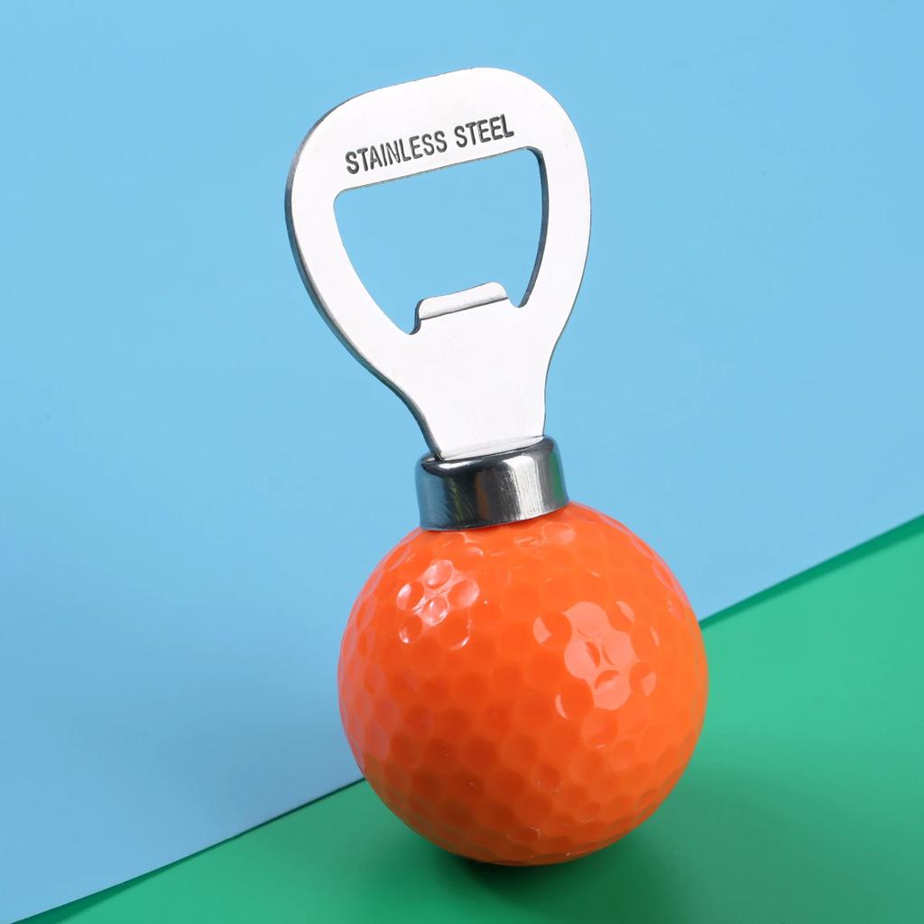 1 Pc Stainless Steel Golf Ball-Shaped Bottle Opener Novelty Corkscrew Wine And Beer Opener Golfer Practice Golf Training Aids