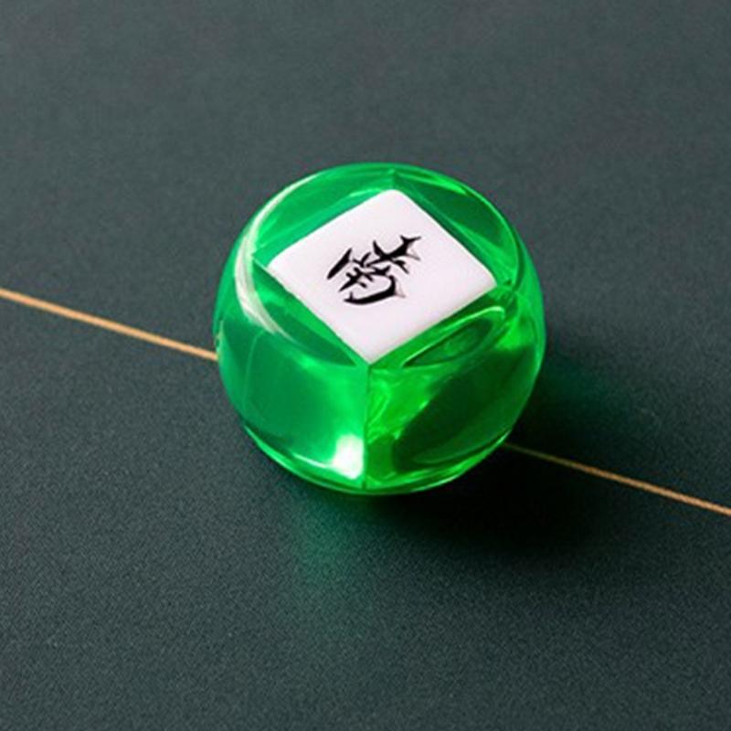 Acrylic 6 Sided Round Corner Dices Chinese Mahjong Role Playing Dices for Table Game, Classroom Teaching Easy to Use