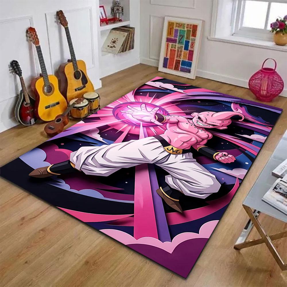 "Pink Warrior with Energy Blast" Patterned carpet, suitable as a non slip play mat for the living room and bedroom sofa