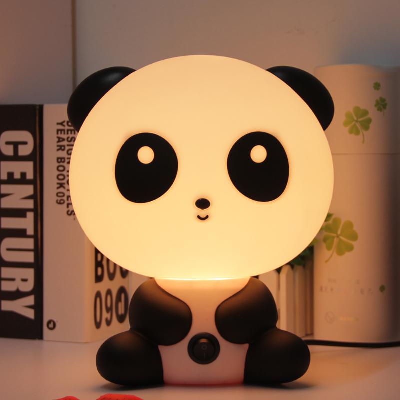Cartoon panda LED Night light bear Rabbit Dog Table Desk Lamp Kids Baby Sleep Lamp For Bedroom bedside indoor Decoration Lamp