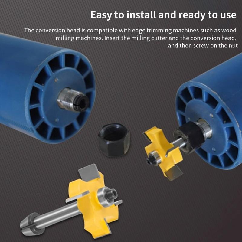 Multiple Size Compatible Router Collet Adapter Fit Various Engraving Tool and Bit for Flexible Woodworking Applications