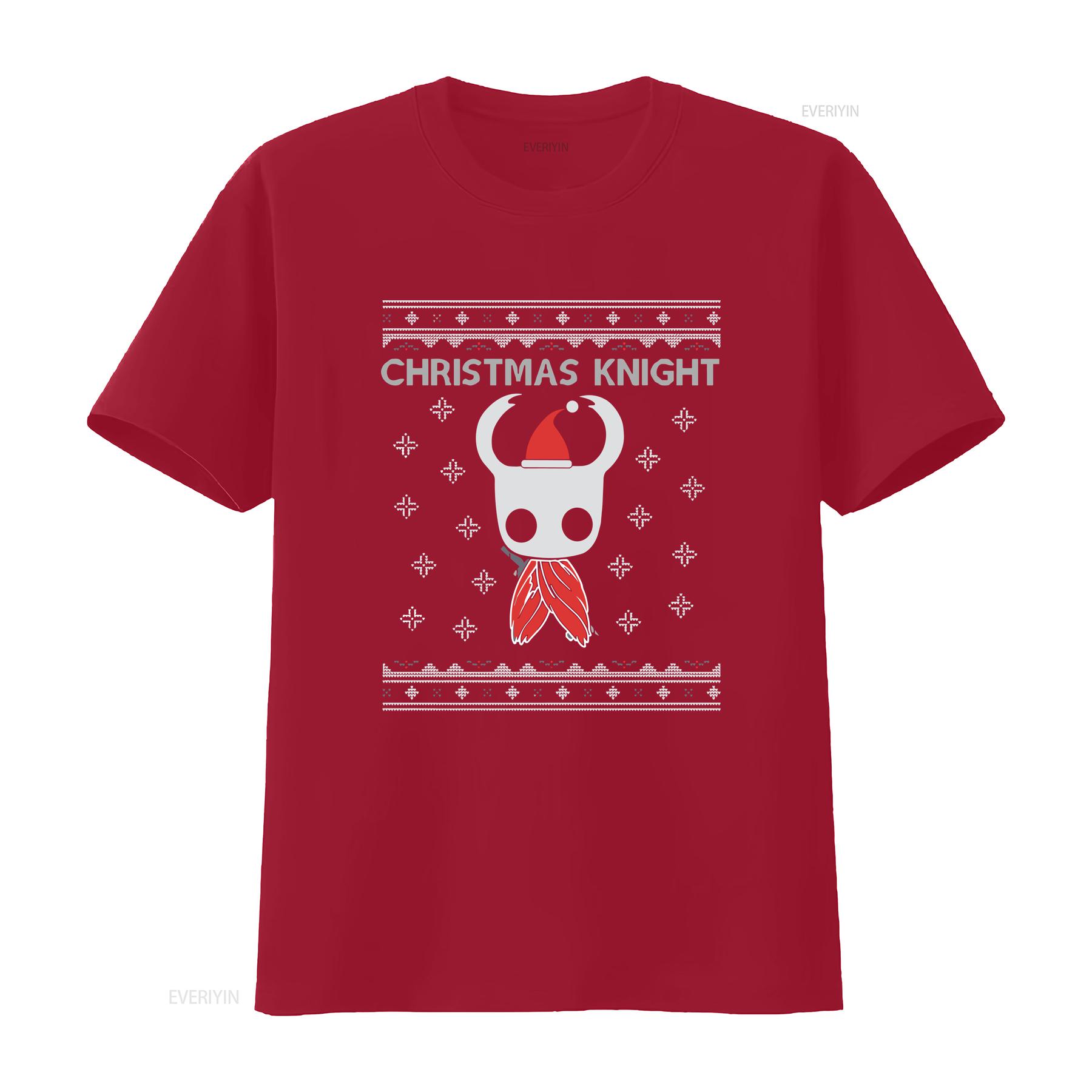 

Christmas Knight Mens Fitted T Shirt vintage Washed Breathable Versatile Slightly Stretched Soft homme designer clothes S