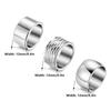 Men's Classic Ornaments 304 Stainless Steel Hammered Texture Ring Set - 12MM Wide, 3-Piece