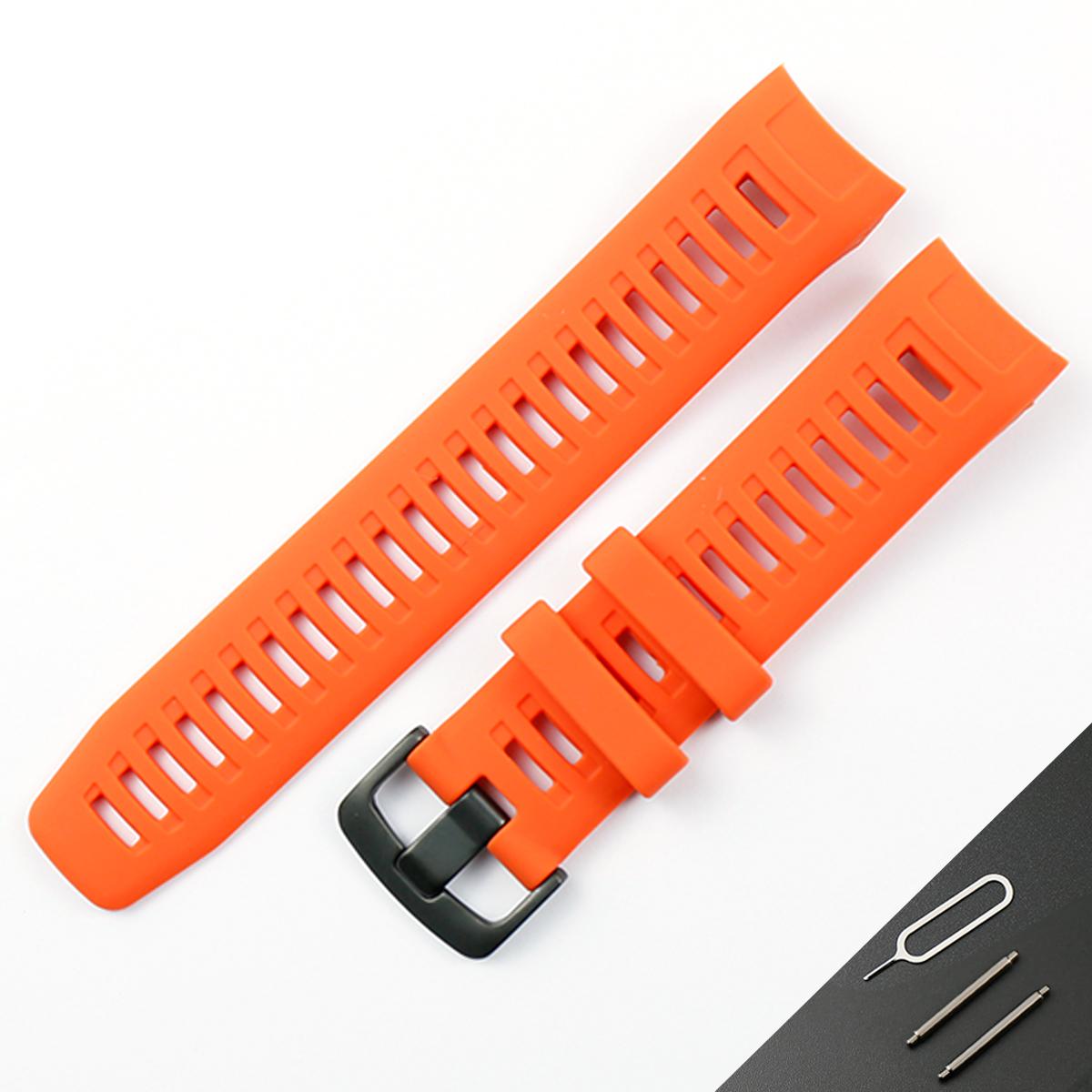 

22mm Silicone Strap Suitable for Garmin Instinct Smartwatch Wristband Men s Waterproof Sport Rubber Watchband Accessorie помаранчевий