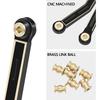 8PCS Black Coating Brass Links Rod Linkage Set for Axial AX24 XC-1 1/24 RC Crawler Car Upgrade Parts