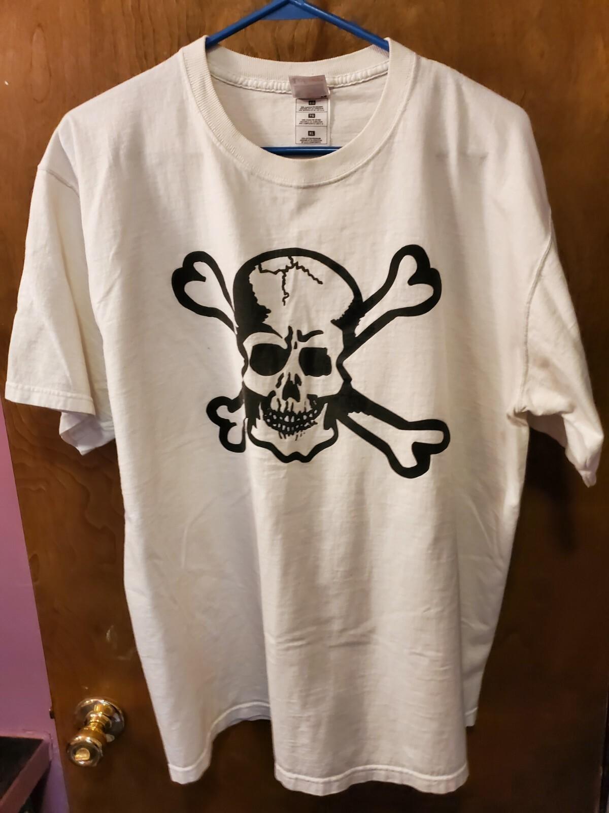 Skull Unisex T Shirt Cotton XL White Lofteez S